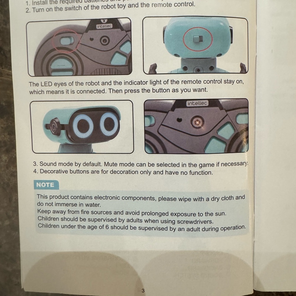 Remote Control Robot Toy With LED Eyes Flexible Head And Arms - Picture 6 of 10